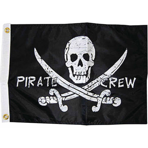 12 inch x 18 inch Taylor Made Products Pirate Heads Boat Flags Printed Nylon 